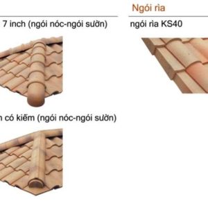 Phụ kiện ngói: ngói nóc, ngói rìa, ngói cạnh
